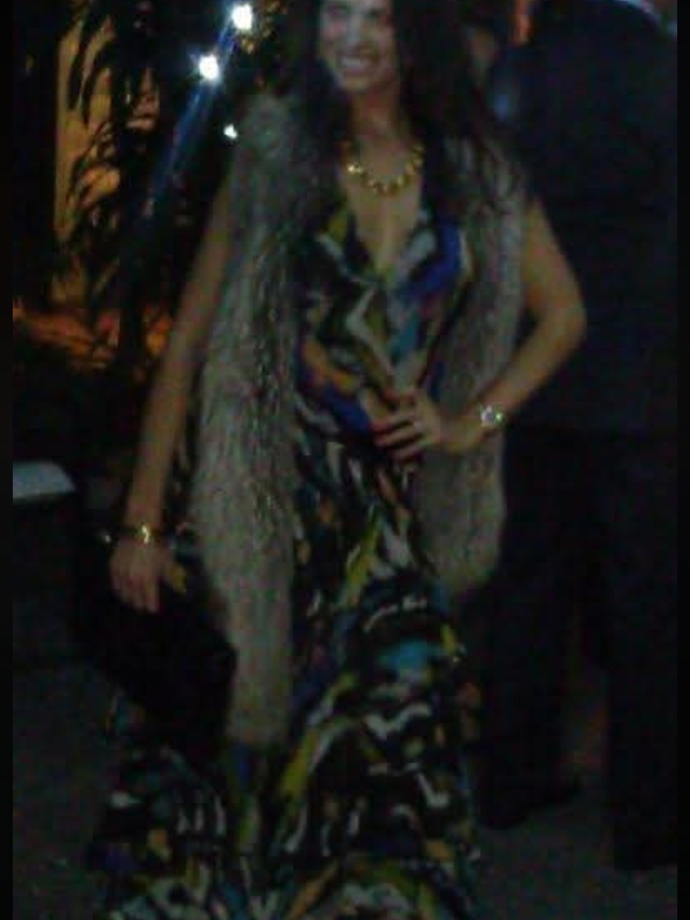 Matthew Williamson For H&M Multicolor V-Neck Sequin Print Maxi Dress / Gown